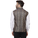 Veera Paridhaan Banarasi Jacquard Print Golden Nehru Jacket-28