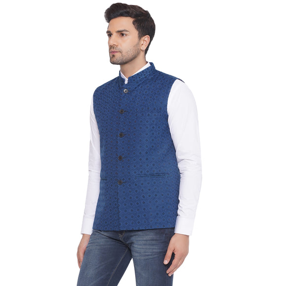 Veera Paridhaan Rayon Sequence Nehru Jacket for Men