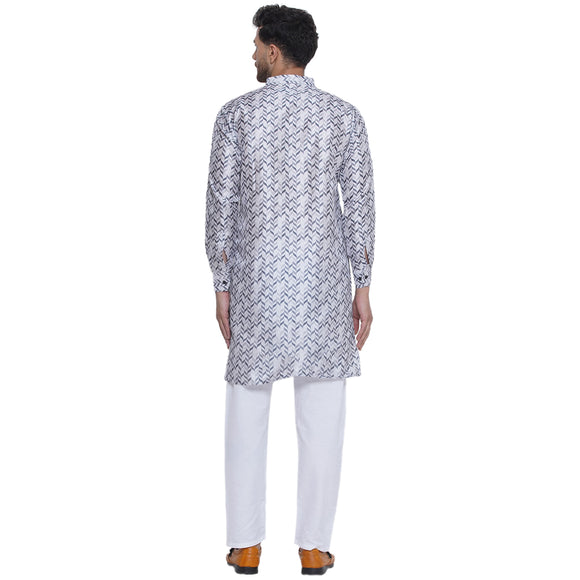 Veera Paridhaan Printed Jacquard Long Kurta for Men