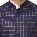 Veera Paridhaan Checkered Chinese Collar Sleeveless Cotton Poly  Nehru Jacket-12