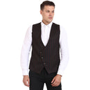 Veera Paridhaan Black Striped Cotton Poly Waistcoat-3