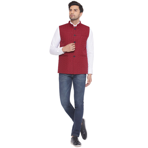 Veera Paridhaan Rayon Sequence Nehru Jacket for Men