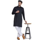 Veera Paridhaan Solid Cotton Long Kurta for Men-13