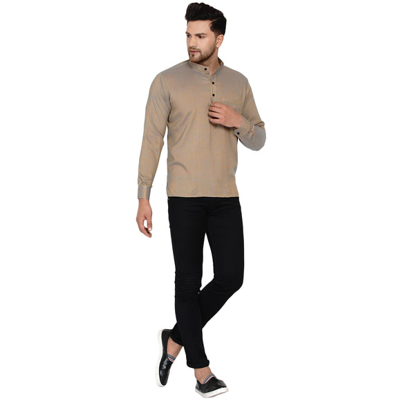 Veera Paridhaan Men's Rayon Full Sleeve Short kurta