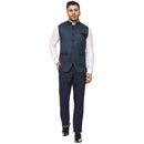 Veera Paridhaan Plain Chinese Collar Sleeveless Cotton Poly Nehru Jacket-64