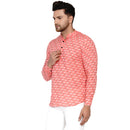 Veera Paridhaan Men's Cotton Sanganeri Printed Full Sleeve Short kurta-34
