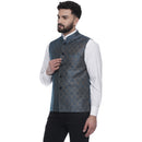 Veera Paridhaan  Jacquard Printed  Silk Nehru Jacket-37