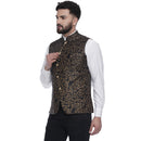 Veera Paridhaan  Jacquard Printed  Silk Nehru Jacket-41