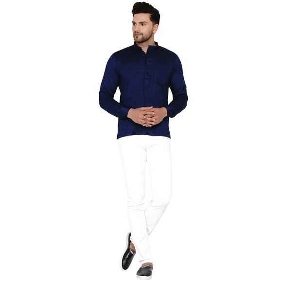 Veera Paridhaan Men's Rayon Full Sleeve Short kurta