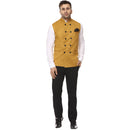 Veera Paridhaan Plain Chinese Collar Sleeveless Cotton Poly Nehru Jacket-70