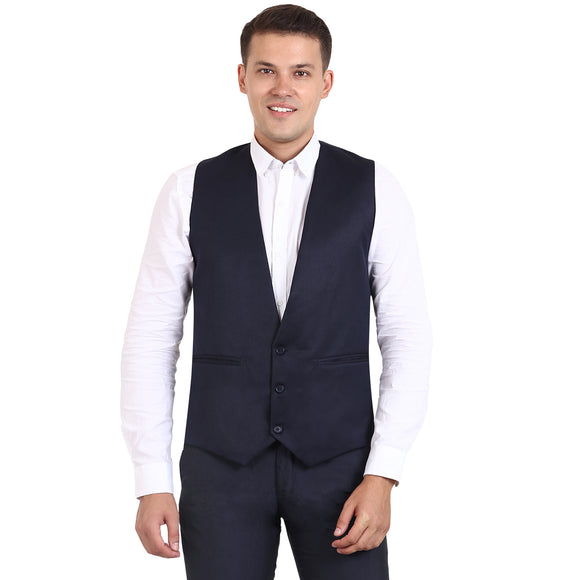 Veera Paridhaan Blue solid Cottonpoly Waistcoat