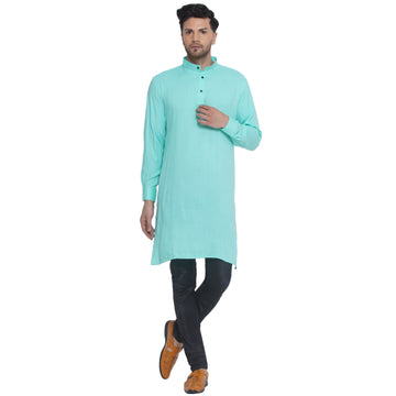 Veera Paridhaan Solid Rayon Long Kurta for Men