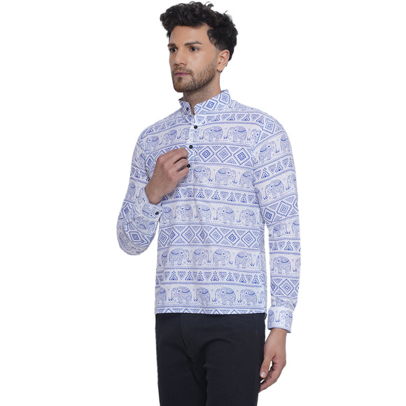 Veera Paridhaan Sanganeri Printed Short Kurta for Men