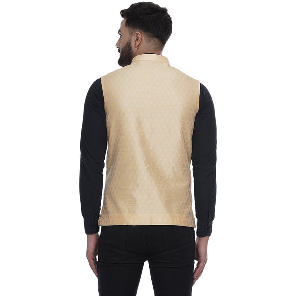 Veera Paridhaan  Jacquard Printed  Silk Nehru Jacket