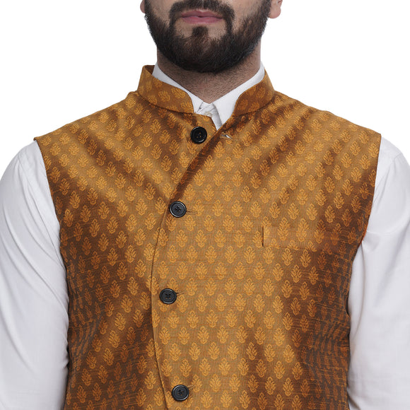 Veera Paridhaan  Jacquard Printed  Silk Nehru Jacket
