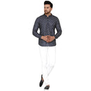 Veera Paridhaan Men's Cotton Printed Full Sleeve Short kurta-58