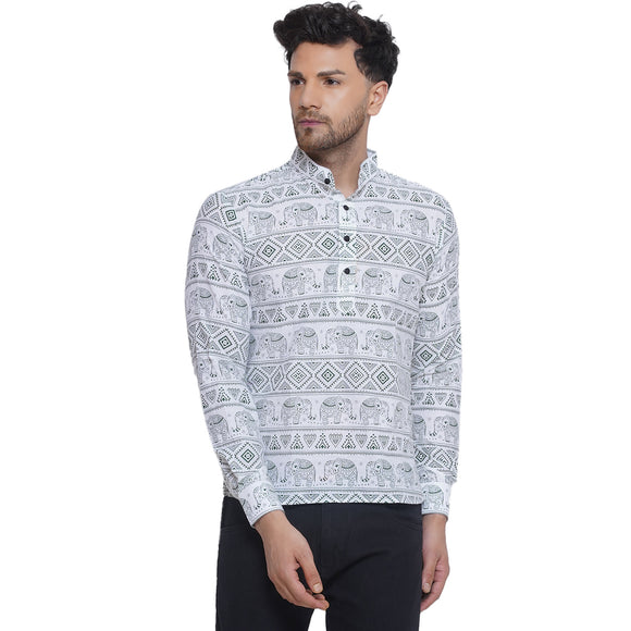 Veera Paridhaan Sanganeri Printed Short Kurta for Men