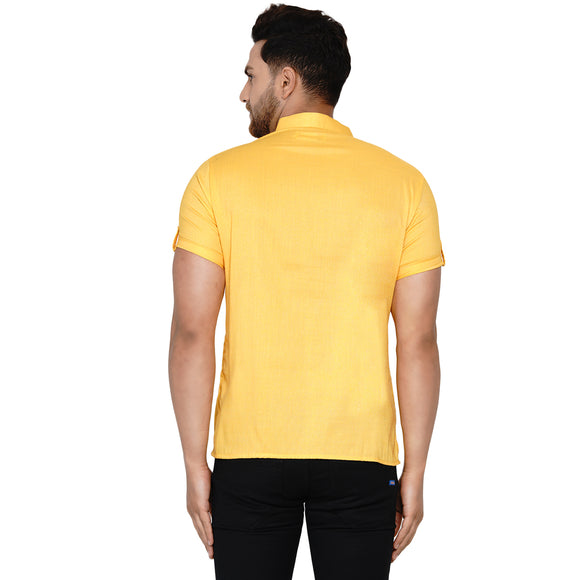 Veera Paridhaan Men's Rayon Half Sleeve Short kurta