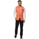 Veera Paridhaan Plain Chinese Collar Sleeveless Cotton Poly Nehru Jacket-68