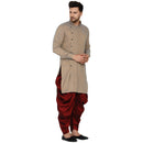 Veera Paridhaan Men's Rayon Side Pattern Full Sleeve long Straight kurta-15