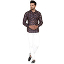 Veera Paridhaan Men's Cotton Printed Full Sleeve Short kurta-45