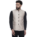 Veera Paridhaan Beige Banarasi Printed Nehru Jacket-7