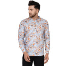 Veera Paridhaan Men's Cotton Printed Full Sleeve Short kurta-5
