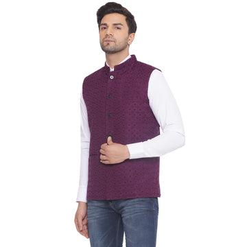 Veera Paridhaan Rayon Sequence Nehru Jacket for Men - 0