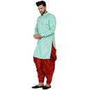 Veera Paridhaan Men's Rayon Side Pattern Full Sleeve long Straight kurta-27