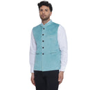 Veera Paridhaan Velvet Solid Nehru Jacket for Men-5