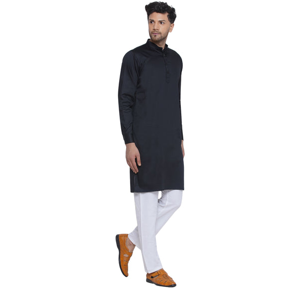 Veera Paridhaan Solid Cotton Long Kurta for Men