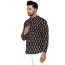 Veera Paridhaan Men's Cotton Sanganeri Printed Full Sleeve Short kurta-31