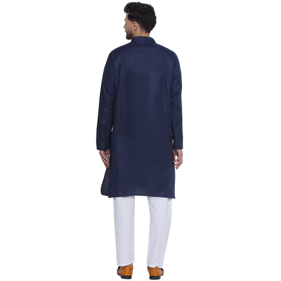 Veera Paridhaan Solid Cotton Long Kurta for Men