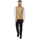 Veera Paridhaan Banarasi Jacquard Print Golden Nehru Jacket-37