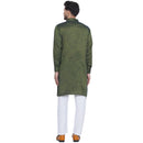 Veera Paridhaan Solid Rayon Long Kurta for Men-10