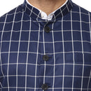 Veera Paridhaan Checkered Chinese Collar Sleeveless Cotton Poly  Nehru Jacket-11