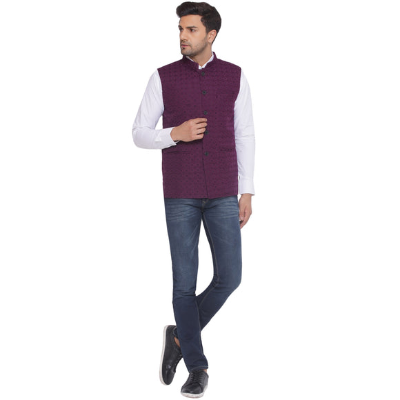 Veera Paridhaan Rayon Sequence Nehru Jacket for Men