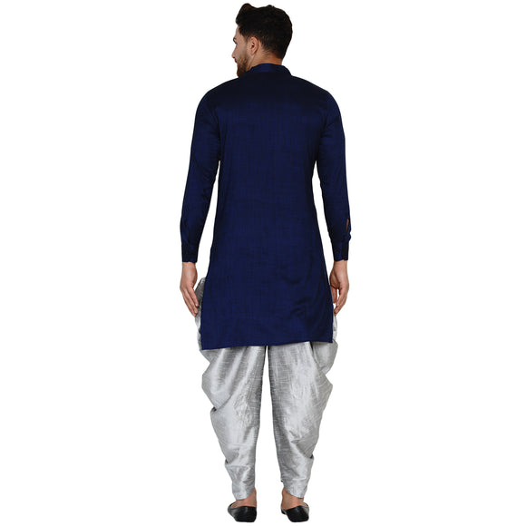 Veera Paridhaan Men's Rayon Side Pattern Full Sleeve long Straight kurta