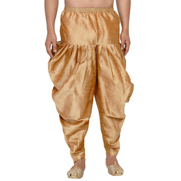 Veera Paridhan Ethnic Solid Dark Golden Dhoti for Men