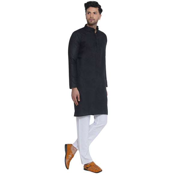 Veera Paridhaan Solid Cotton Long Kurta for Men