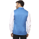 Veera Paridhaan Plain Chinese Collar Sleeveless Cotton Poly Nehru Jacket-43