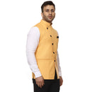 Veera Paridhaan Plain Chinese Collar Sleeveless Cotton Poly Nehru Jacket-38