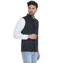 Veera Paridhaan Solid Slub Nehru Jacket for Men-2