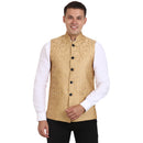 Veera Paridhaan Golden Banarasi Print Nehru Jacket-1