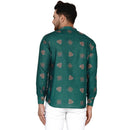 Veera Paridhaan Men's Cotton Printed Full Sleeve Short kurta-50