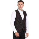 Veera Paridhaan Black Striped Cotton Poly Waistcoat-12
