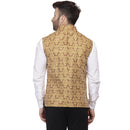 Veera Paridhaan Banarasi Jacquard Print Golden Nehru Jacket-33