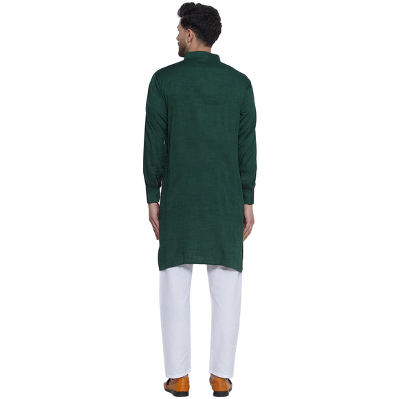 Veera Paridhaan Solid Rayon Long Kurta for Men