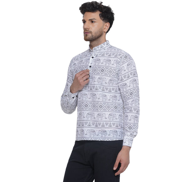 Veera Paridhaan Sanganeri Printed Short Kurta for Men