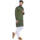 Veera Paridhaan Solid Rayon Long Kurta for Men-7